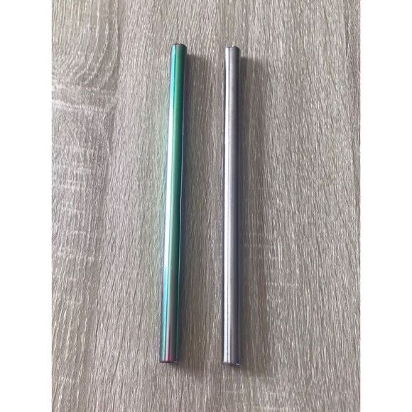 Set Of TWO “Stainless Steel” Drinking Straws - Picture 1 of 1